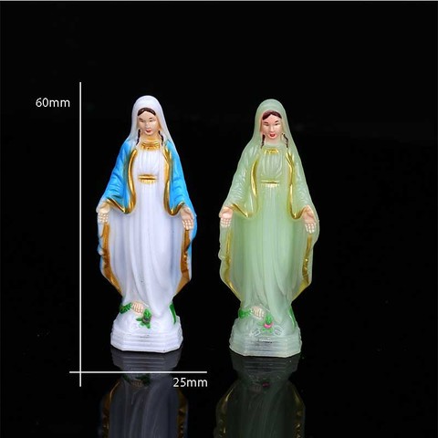 Catholic Plastic Blue Mary Statue Madonna Handmade Virgin Mary Statue Jesus Christmas Home Decoration Christmas Gift ► Photo 1/4