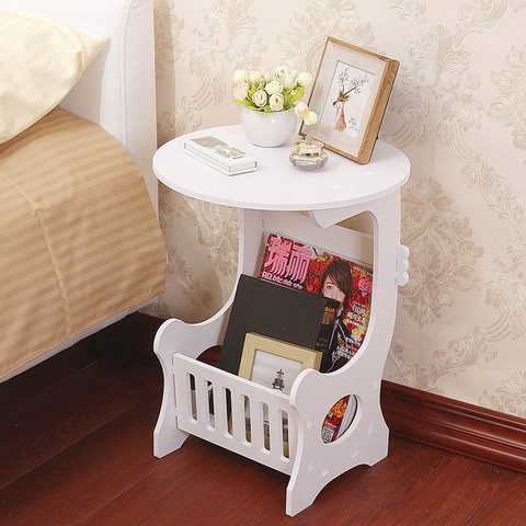 Multifunction Small Side Table Plastic Tea Coffee Table for Living Room Desk Leisure Magazine Storage Rack Table Hollow Carved ► Photo 1/4
