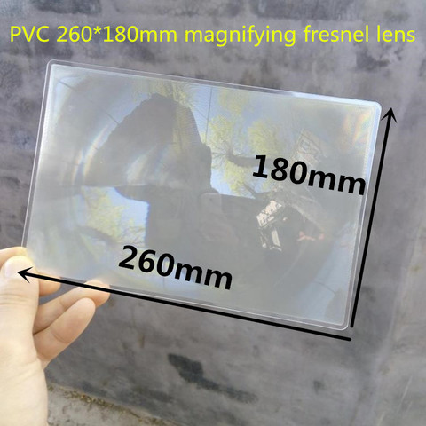 A4 fresnel lens PVC magnifying 260*180mm  for reading magnifying glass and outdoor make fire ► Photo 1/4