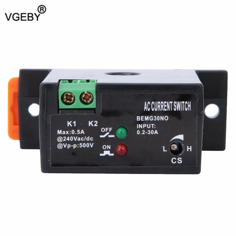 0.2-30A Sensing Switch Flameproof Adjustable Current 0.5A12-240VAC/DC Self-Powered Sensing Switch Normally Open/Close ► Photo 1/6