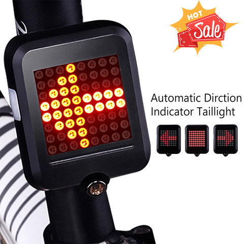 Bicycle Light Automatic Direction Indicator Taillight USB Charging Mountain Bike Safety Warning Light bisiklet aksesuar ► Photo 1/6