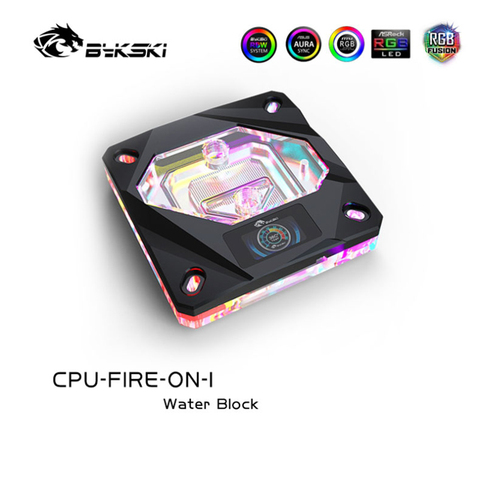 Bykski CPU Water Block use for INTEL LGA1156/1155/1151/1150 RGB/A-RGB LED Light Support 5V 3PIN / 4PIN 12V to Motherboard ► Photo 1/6