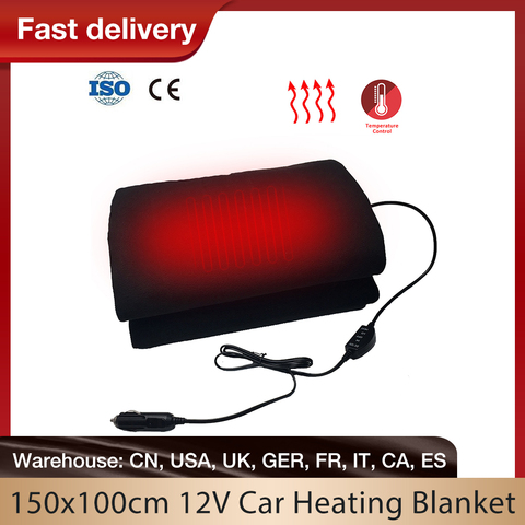 12V Car Winter Hot Navy Blue Polar Fleece Constant Temperature Heating Blanket Car Electric Blanket Cover Pad Mat 3 Model ► Photo 1/6