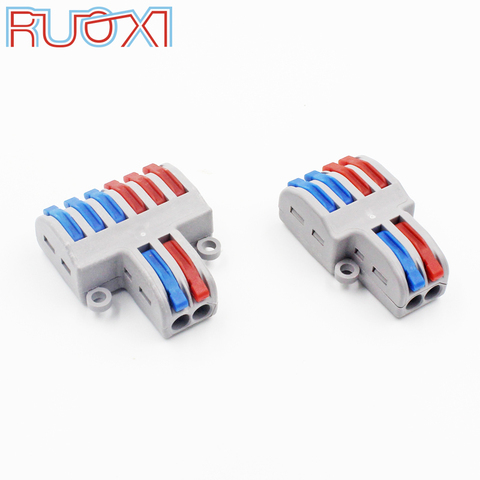 New Cable Connector 2 Into 4/6 Splitter Cable Terminal Compact Wire Connector Screw Fixed Connector 2 in 4 Out / 6 Out 32A RUOXI ► Photo 1/6