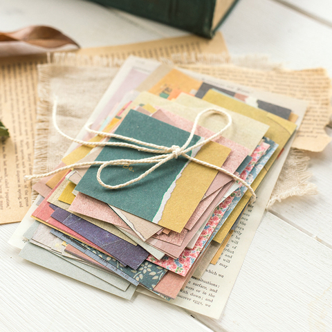 JIANWU 60pcs Ins Style Creative Small Fresh Retro Memo Basic Journal Material Paper Collage Scrapbook Stationery Back To School ► Photo 1/5