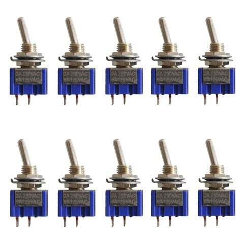 2 Pin SPST ON-OFF 2 Position 6A 250VAC Mini Toggle Switches MTS-101 ► Photo 1/6