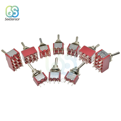 Toggle Switch Mini Switches 2 Position 3 Position Latching Switch MTS-102/103/202/203/302/303/402/403 ON-ON ON-OFF-ON SPDT DPDT ► Photo 1/6