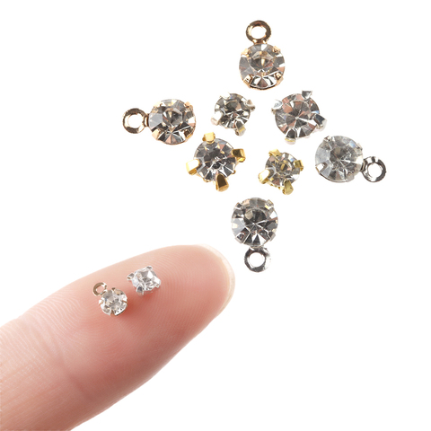 50pcs Super Mini Rhinestone Buckle DIY Doll Dress Clothes Handmade Doll Bags Shoes Necklace Buttons Doll Sewing Accessories ► Photo 1/6