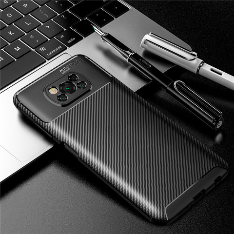 Carbon Fiber Case For Xiaomi Poco X3 Case Poco C3 M2 F2 Pro X2 Redmi 9 K30  Ultra Cover Soft Phone Bumper For Poco X3 NFC Funda - Price history &  Review