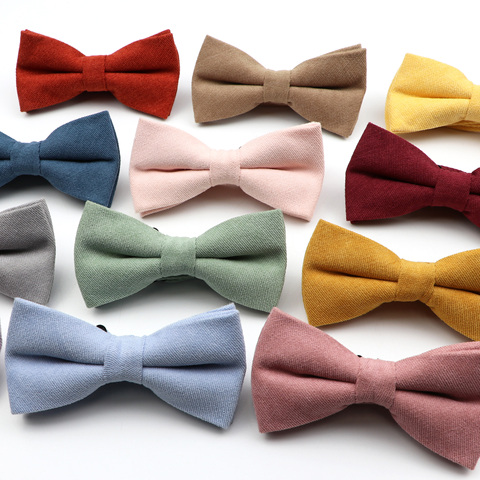 NEW Macarons Solid Color Men Bow Tie Super Soft Suede Classic Shirts Bowtie Bowknot Adult Child Butterfly Cravats For Wedding ► Photo 1/6