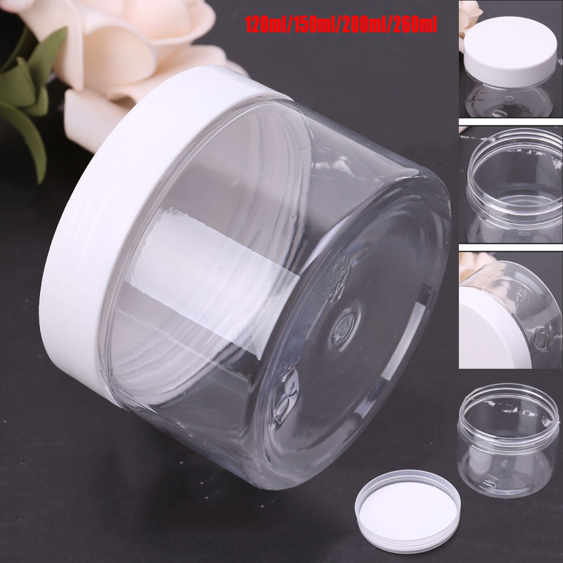 100ML 120ML 150ML Clear Plastic Jars Household Storage Sample Containers  10Pcs