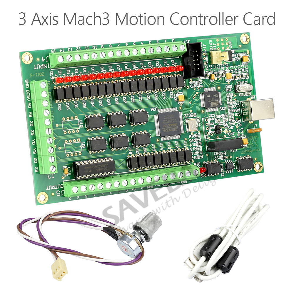3 Axis CNC USB Card Mach3 200KHz Breakout Board Interface Stepper Control Driver 