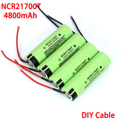 3.7V NCR21700T 4800mAh li-lon battery 21700 15A 5C Rate Discharge ternary lithium batteries DIY Welding Cable ► Photo 1/6