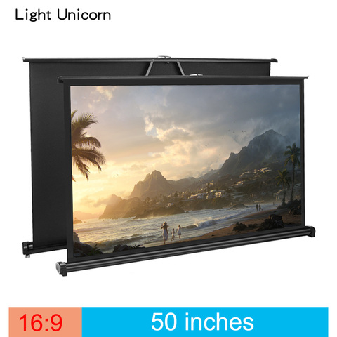 Light Unicorn 50 inches 16:9 TSH50 table Screen/Mico mini led Projector,Portable Screen Easy to carry for Private cinema,meeting ► Photo 1/1