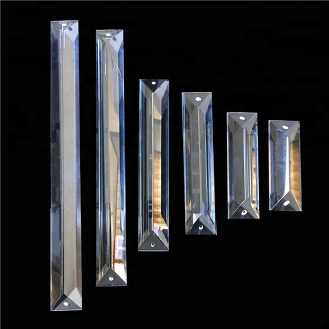 Big Size Transparent 22x150mm to 22x300mm Clear Crystal Triangle Strip Prism Suncatchers Lighting Lamp Parts for Home Decor ► Photo 1/4