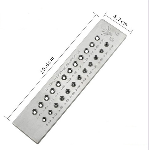 24-hole 1 piece of  round hole hard alloy tungsten wire drawing plate gold and silver jewelry making drawing plate 2.70-5.00mm ► Photo 1/4