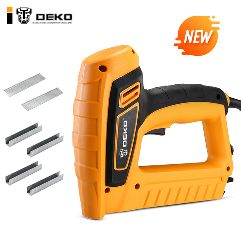 DEKO NEW DKET01 220V Portable Electric Tacker Gun Power Tools Electric Nail Gun Woodworking Tool Electric Nail Gun Stapler ► Photo 1/5