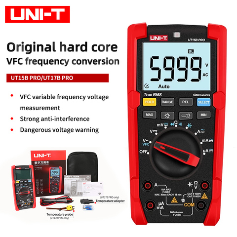 UNI-T UT15B 17B PRO Digital Multimeter High-precision Intelligent Anti-burn Electrician Digital Multimeter ► Photo 1/6