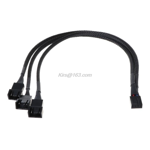 30CM 4Pin to 3 Ways Y Splitter Cable Fan 4 Pin to 3x4Pin/3Pin Extension Cable for PC Computer Laptop Accessories ► Photo 1/6