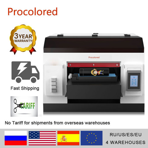 Procolored NEW Upgrade Automatic LED UV Flatbed Printer A3 A4 Print Size For Phone Case Wood Bottle Glass Metal Printing Machine ► Photo 1/6