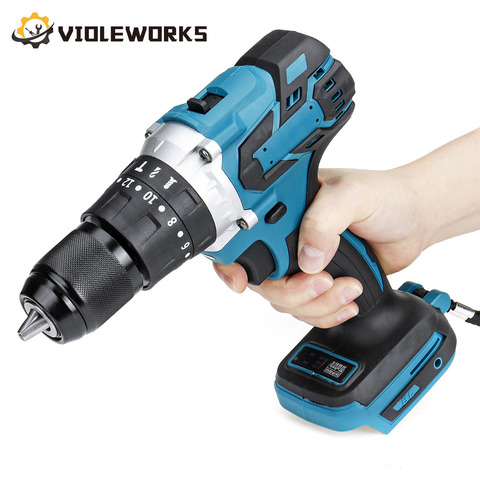3 In 1 13mm Brushless Electric Hammer Drill Electric Screwdriver 20+3 Torque Cordless Impact Drill for Makita 18V Battery ► Photo 1/6