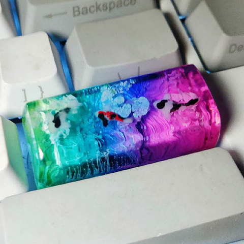 Whale Resin Keycaps For Cherry Mx Switch Mechanical Keyboard Backlight Spacebar ESC Shift Backspace 1u 2.75u 2.25u 6.25u Keycaps ► Photo 1/6