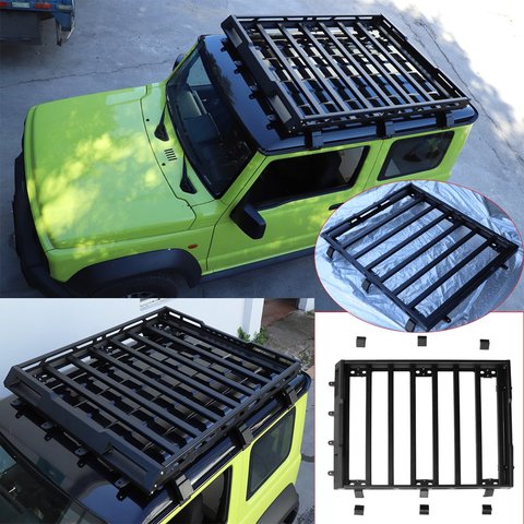 Alloy Roof Luggage Rack Basket Metal Carrier Box Kit For Suzuki Jimny 2022-2022 Roof rack LED spotlight ► Photo 1/6