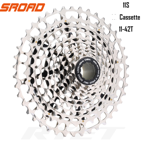 SROAD 11s Cassette 11-42T 11 speed Cassette  CNC Bike Freeewheel fits Shimano Super Light CNC Made 299g ► Photo 1/6