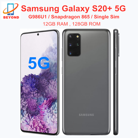 Samsung Galaxy S20+ 5G G986U G986U1 128GB ROM 12GB RAM Snapdragon 865 Cell Phone 6.7