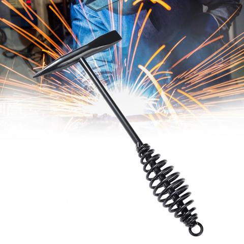 Spring Handle High Hardness Derusting Welding Slag Hammer Carbon Steel Welder Hammer Anti-Loss Hook Hand Tool for Welding ► Photo 1/1