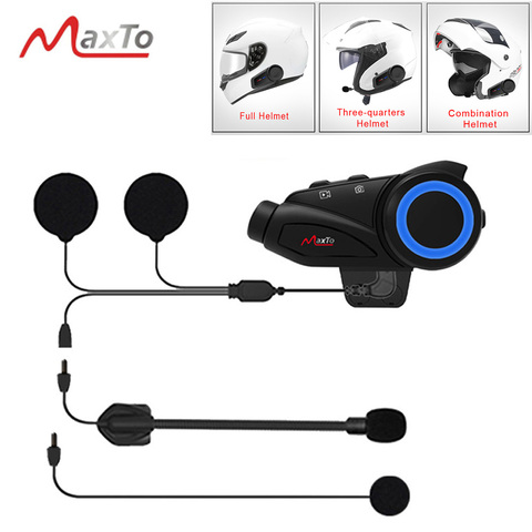 HEROBIKER Motorcycle Intercom Waterproof 1200M Bluetooth Intercom Helmet  Headset Moto Headset Wireless Headset Interphone - AliExpress