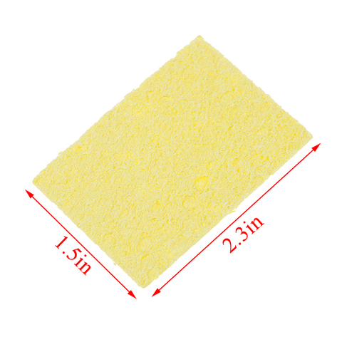 5pcs/lot 2.3*1.5in Soldering Iron Solder Tip Welding Cleaning Sponge Pads Hand Tool Blue And Yellow Color Random ► Photo 1/6