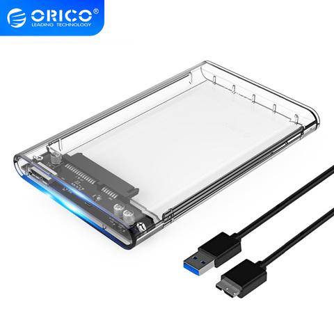 ORICO 2139U3 Hard Drive Enclosure 2.5 inch Transparent USB3.0 Hard Drive Enclosure Support UASP Protocol for 7-9.5 mm HDD ► Photo 1/6