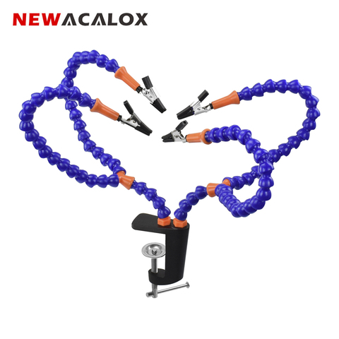 NEWACALOX Plastic Table Clamp Soldering Iron Holder PCB Fixture Helping Hands Soldering Station Welding Repair Tools Bench Vise ► Photo 1/6