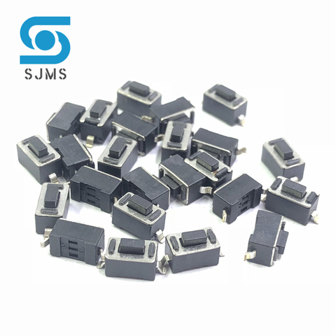 20/50/100PCS 3*6*4.3 5 mm SMD 2pin Tact Switch Push Button White / Black Button 3x6x4.3H 5H 3*6*5 mm Tactile Micro Touch Switch ► Photo 1/6