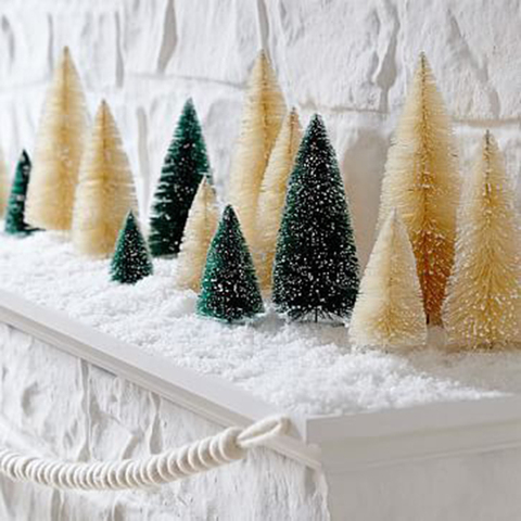 8pcs Christmas Tree Mini Artificial Trees Christmas Decorations for Home Gold Green White Tree Navidad Natal New Year Xmas Decor ► Photo 1/6
