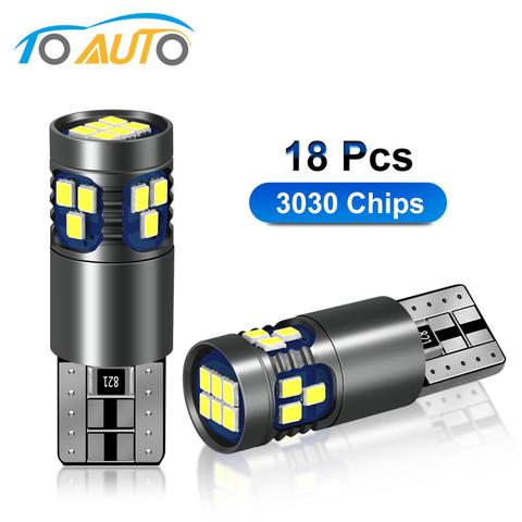 2pcs Canbus LED 194 168 T10 W5W 18pcs 3030 LED Chips Error Free Car Interior Lights Reading Map Dome Lamp Auto Bulb 12V ► Photo 1/6