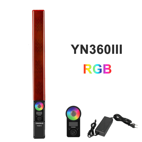 YONGNUO YN360 III YN360III Handheld LED Video Light Touch Adjusting Bi-colo 3200k-5500k RGB Color with Remote Control ► Photo 1/6