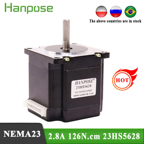 Free shipping Nema 23 Stepper Motor 23HS5628 motor 4-lead  57 Series motor 2.8A 126N.cm For 3D Printer Monitor Equipment ► Photo 1/6
