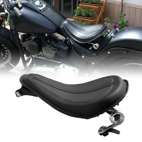 Motorcycle Motorbike Solo Seat w/Brackets Springer For Harley Sportster 04-06 10-18 Iron 883 2004-18 XL1200 XL883 ► Photo 1/6