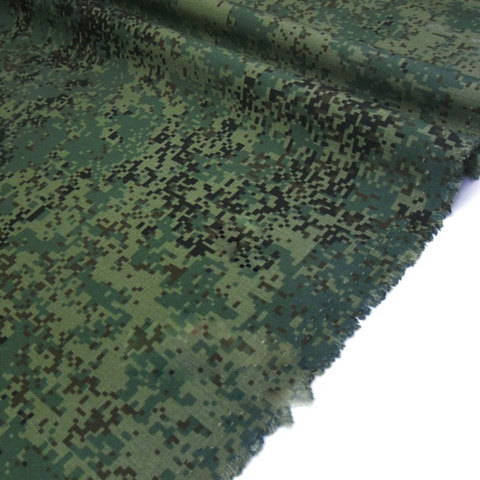 1.48M Width Green Digital EMR Camo Fabric TC Russian FLORA Camouflage Cloth Wear Resistant Military Uniform Suits Cap Material ► Photo 1/6