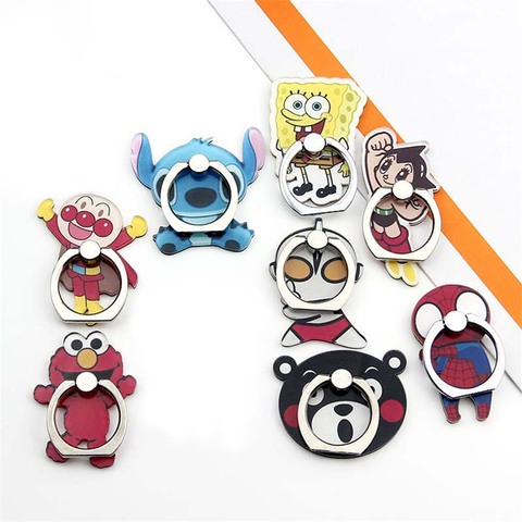 Mobile Phone Holder Finger Ring Holder Cute Cartoon Anime Phone Ring Holder Phone Stand Support For All Phone ► Photo 1/6