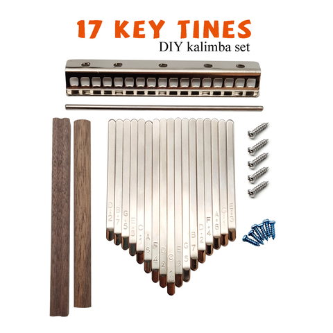 DIY 17 Tone Kalimba Keys Tines Set Mbira Thumb Piano Rosewood Bridge Replacement Parts Homemade Musical Instruments Accessories ► Photo 1/5