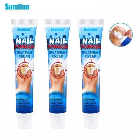 Sumifun 3pcs 20g Fungal Nail Treatment Antibacterial Repair Ointment Whitening Toe Anti Infection Nail Repair Cream Nail Care ► Photo 1/6