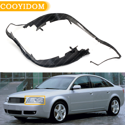 Car Front Headlight Seal Cover Trim Ring For Audi A6 C5 2002 2003 2004 2005 Facelift 4B0941191A 4B0941192A Car-styling ► Photo 1/6