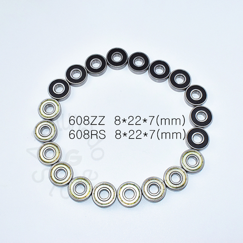 Carbon steel 608 608zz 608rs 8*22*7(mm) 10pieces bearing bearings metal Sealed Bearing Economical practical ► Photo 1/6