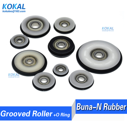 10PCS/lot 626 608 6000 696 grooved ball bearing with buna-N rubber o ring wheel pulley blackboard sliding roller 18/24/26/32/53 ► Photo 1/1