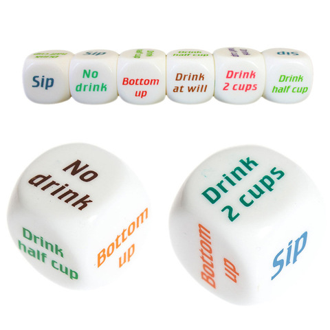 1Pc Adult Party Game Playing Drinking Wine Dice Games Gambling Drink Decider Dice Wedding Party Favor Decoration ► Photo 1/6