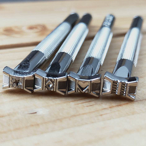 DIY Leather Craft Alloy Metal  Basket Splay Stamps Tool Set 9mm*6mm Solid Metal Printing Tool ► Photo 1/6