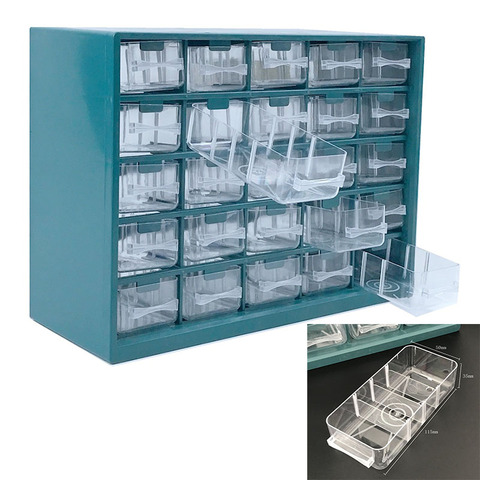 plastic tool box 25 lattice Drawer type hardware tool storage box wall hanging Screw parts classification Component box ► Photo 1/6